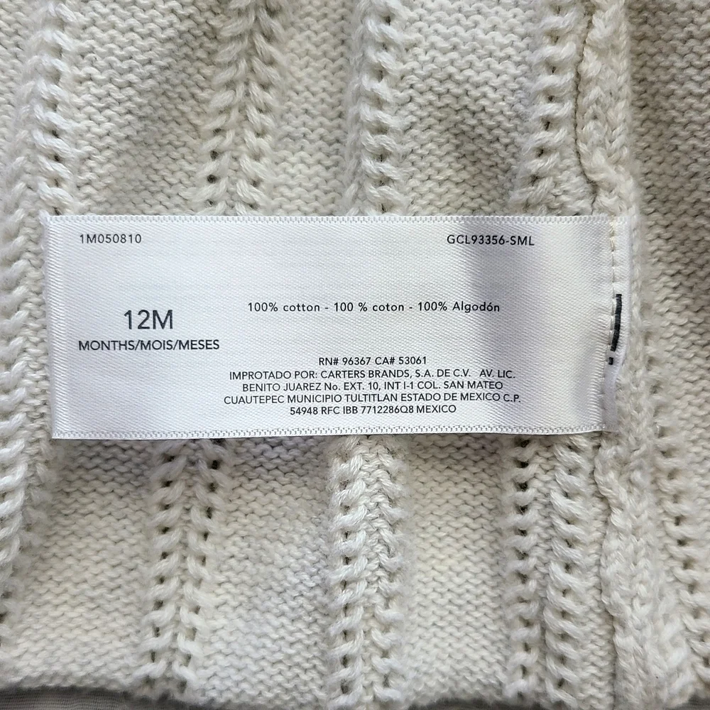 OshKosh B'gosh Cream Cable Knit Sweater